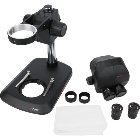 Microscope binoculaire biologique stéréo, fournitures industrielles professionnelles en plastique K-7050 (1/5)