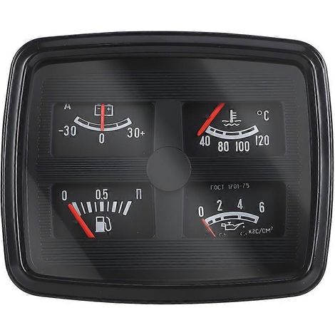 Capteur auto Multi – Function Gauge 4 in 1 Oil Gauge Oil Pressure Gauge Water température Gauge Ammeter Multifunctional Instrument (1/5)