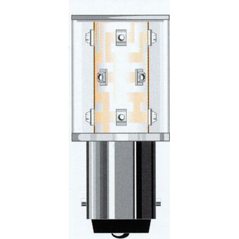 Oshino ODW01SM12B15-24 LED-Signalleuchte Weiß   BA15d 24 V/AC, 24 V/DC     6600 mlm