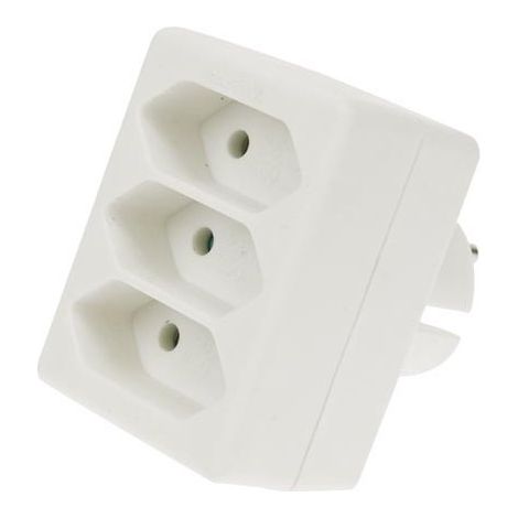 Fiche multiple, 3 prises euro