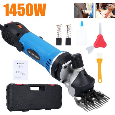 Zoternen Tondeuse Mouton Électrique 1450 W 2800rpm 6 Vitesse Réglable Professionnelle pour Raser Les Moutons Animaux Laines Chèvres 220 V CE (13 dents droites)