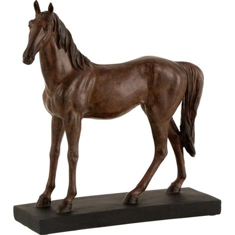 Statuette Déco "Cheval" 28cm Marron (1/2)