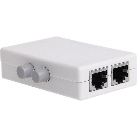 Modem réseau 2 ports RJ45, commutateur de partage manuel, sélecteur, boîtier facile à utiliser (1/4)