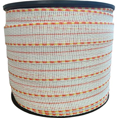Weidezaunband Premium - weiß/gelb/orange - 200 m, 42 mm, 6+15 Niro - Kombiband (1/2)