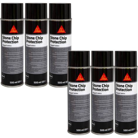 Lot de 6 revêtements anti-gravillons SIKA Sikagard 6470 S - Noir - 500ml