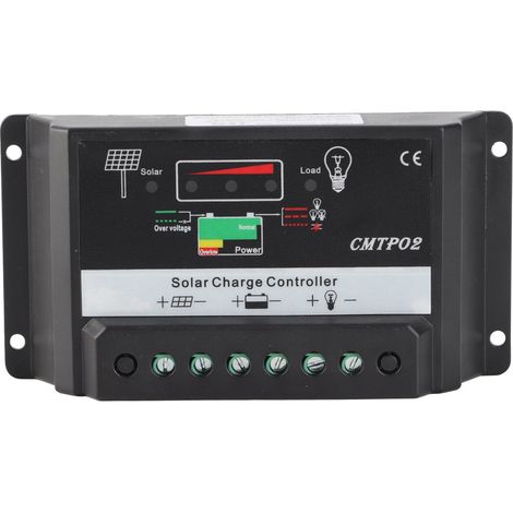 Régulateur de charge portable de sécurité 30 A 12/24 V pour panneaux solaires (1/5)
