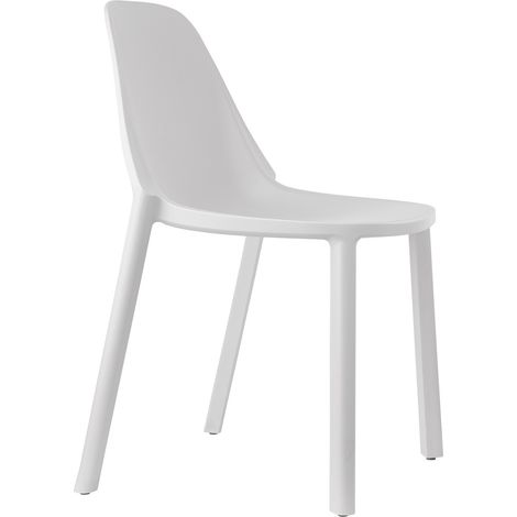 Chaise design, Chaise PIU interieur et exterieur Blanc en Plastique, Scab design (1/4)