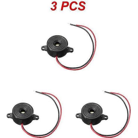 110 unidades de zumbador electrónico piezoeléctrico de 3-24 V, pitido de alarma para coche de 95 dB, sonido continuo, compatible con accesorios para automóviles. (1/4)