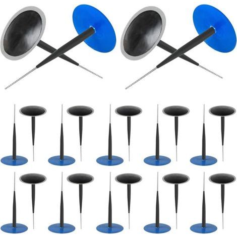24 Pcs Kit Reparation Pneu Voiture. Champignon en Caoutchouc Rustine Pneu. Tige Enveloppée 6mm x 51mm. Meche Pneu Crevaison Réparation Pneu Voiture sans Chambre à Air. pour Voiture Moto Velo (1/4)