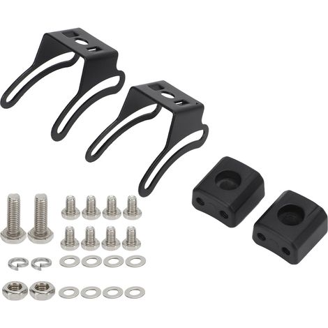Support de montage coulissant réglable noir pour barre LED 2 pièces, base de fixation pour véhicule tout-terrain (1/5)