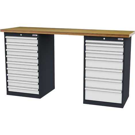 WS24 Reihenwerkbank B x T x H 2.000 x 600 x 1060 mm - WS24-100150