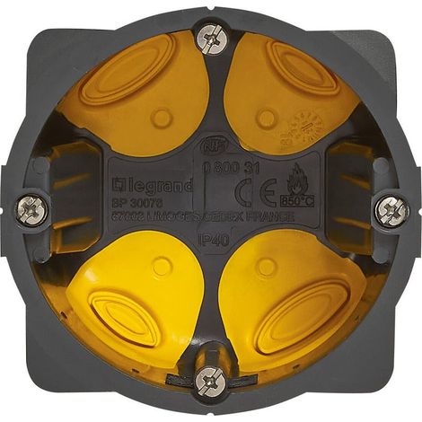 Scatola di derivazione a tenuta stagna per montaggio a incasso, a parete cava, 1 modulo, LEGRAND LEGRAND (1/2)
