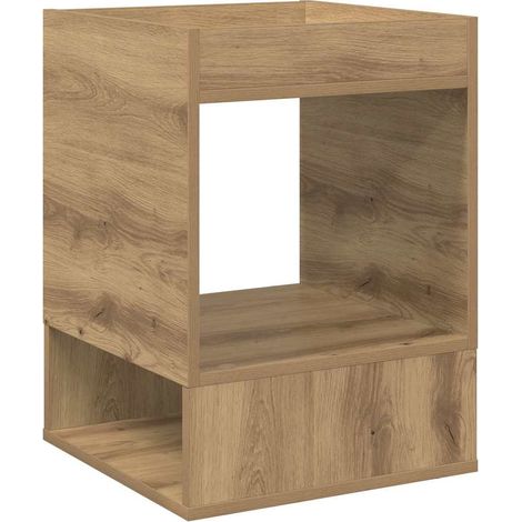 Maison Exclusive - Tavolino Rovere artigianale 40 x 40 x 56 cm Legno multistrato