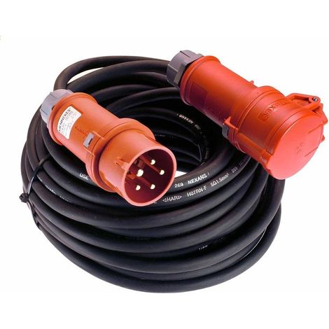 AS Schwabe 61305 Strom Verlängerungskabel   Schwarz 5.00 m H07RN-F 5G 4 mm²
