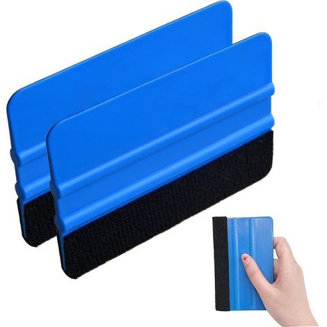 Lot de 2 raclettes en Plastique pour Autocollants, Film Vinyle Souple, Outil de Teinture, grattoir en Feutre Doux (2 pièces) (1/5)