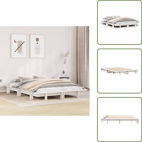 Doghe per letto - vidaXL Letto senza Materasso Bianco 120x190 cm Legno Massello di Pino - Letto moderno