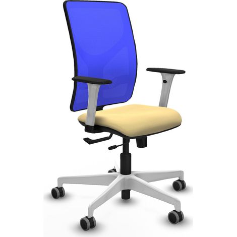 Silla de oficina piqueras y crespo Motilla azul malla piel sintética (1/2)