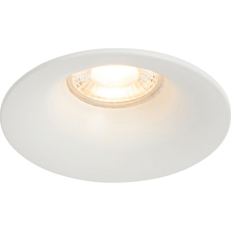 QAZQA gijs - Spot encastrable - 1 lumière - Ø 9.5 cm - Blanc - Moderne - éclairage intérieur - Salon I Chambre I Cuisine I Salle à manger