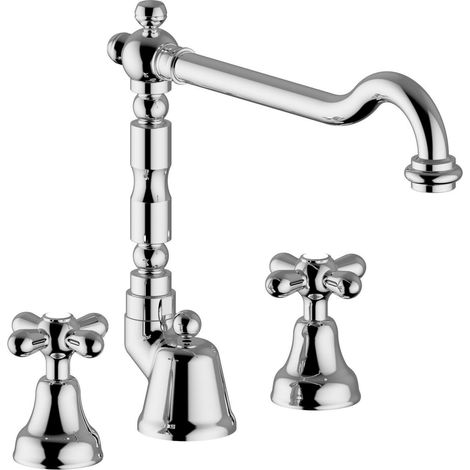Teorema - Batteria Lavabo Tre Fori - Serie: Daisy - Colore: Bronzato - Articolo: 70315Gg0S4 (1/2)