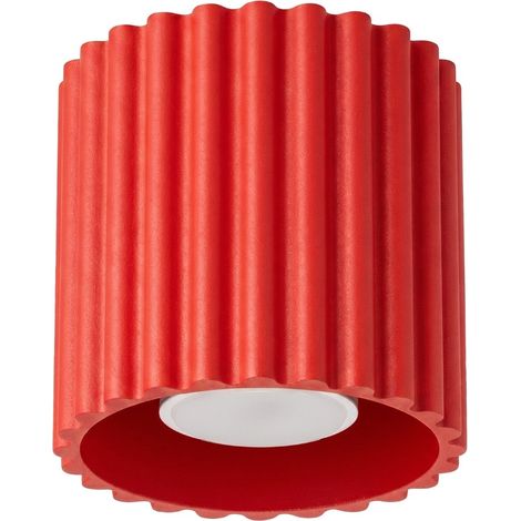 Plafoniere AURA rosso 10x10x10cm Alluminio Sollux (1/5)