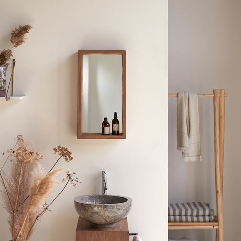 Miroir en bois de noyer Stelle 55x30 (1/4)