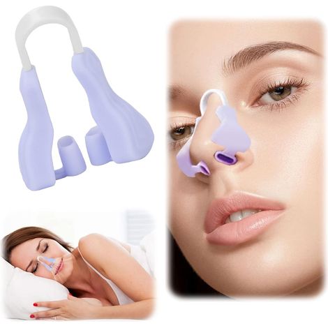 Pince-nez en silicone remodelante, pince-nez liftante et redessinante, correcteur de nez pour affiner et rehausser l'arête nasale (1/5)