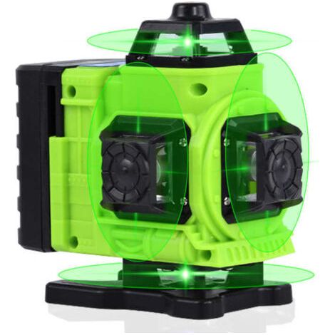royaluxe -Niveau laser multifonction à lumière verte 16 lignes, autonivelant à 3°, batterie rechargeable, outil de nivellement omnidirectionnel, autocollant mural au sol (1/5)