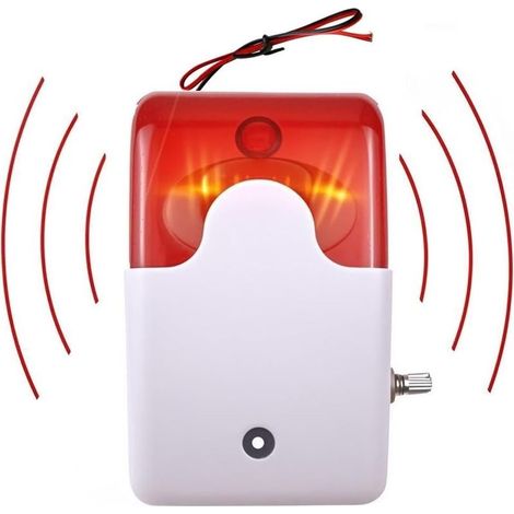 Alarme sonore clignotante 12V 110 dB Alarme réglable Avertisseur de sécurité pour lieux publics Évacuation d'urgence (1/5)