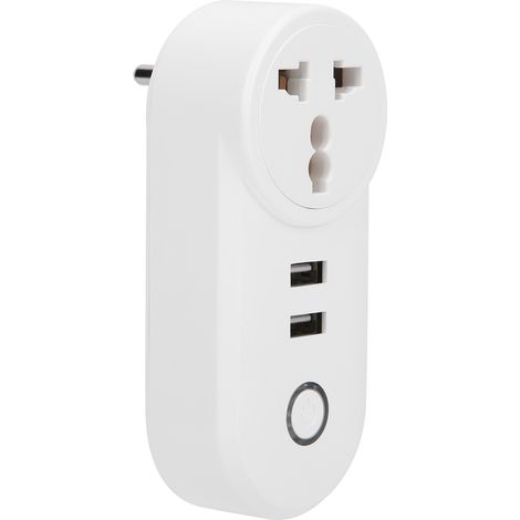 Prise Connectée WiFi GTSS129 Prise USB Sans Fil Commande à Distance pour Inde Afrique du Sud 100-240V AC (1/5)