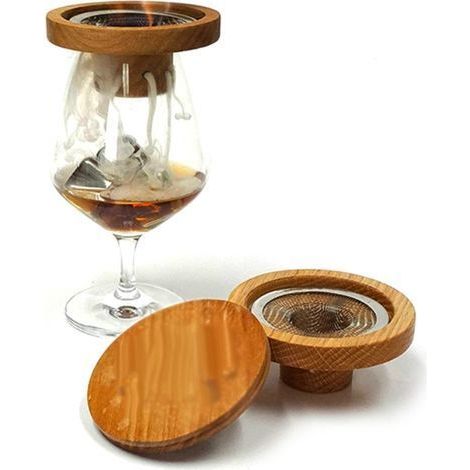 Cocktailräucherset aus Eichenholz – Barzubehör zum Kalträuchern – Cocktailräucherset mit Tasche – Geschenkidee für Barkeeper (1/5)