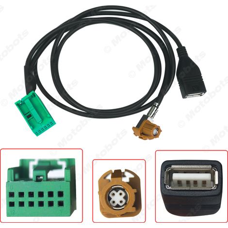 Compatible avec Audi A5, S5, Q5, A6L, A4L et Q7 : adaptateur de câble USB multimédia MMI 3G AMI. (1/4)