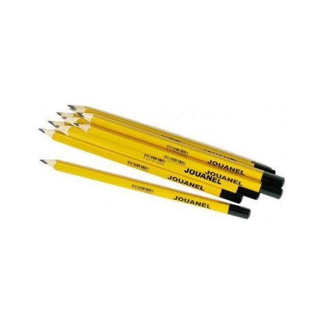 Jouanel – Crayons gras spécial métal lot de 10 – Graphite ultra gras pour écrire sur métal – Longueur 240 mm – Gamme mesure traçage