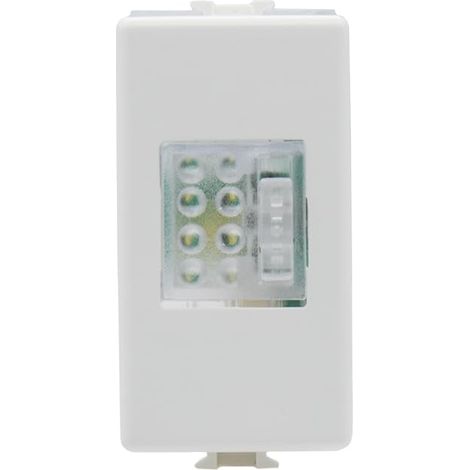 FANTON 82882-39 Lampada LED di emergenza da incasso con funzionamento SE/SA 1 modulo con aggancio KEYSTONE e batteria sostituibile - supporti VIMAR PLANA