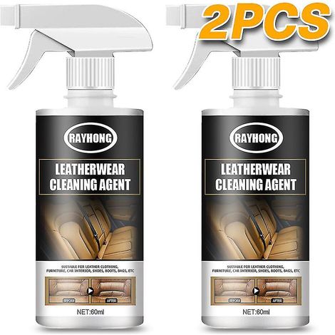 1/2Pcs Leather Cleaner For Car Interior, Sofa, Coat, Handbag, Shoes / Spray Cleaner Renovation (1/5)