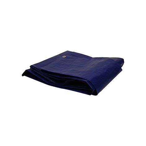 bâche de protection avec oeillets d'arrimage pour protection du bois. dimensions : l: 6 m - l: 1,5 m - 80 g/m2
