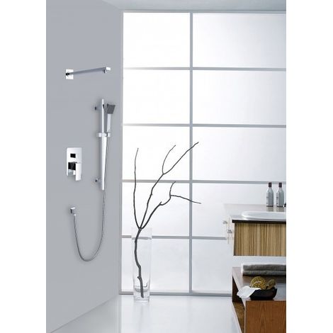 Duschsystem Bernstein XX1520C Unterputz-Duschsäule Regendusche Edelstahl (1/5)