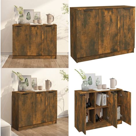 Sideboard Räuchereiche 90,5x30x70 cm Holzwerkstoff - Schreibtisch - Wohnzimmermöbel - Sideboard - Regal - Holzmöbel - Home & Living (1/5)