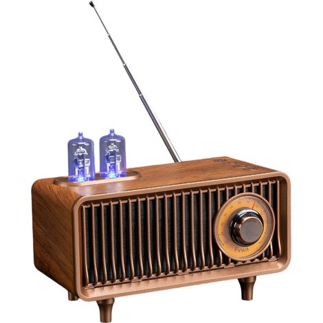 Radio FM portable rétro avec boutons et antenne réglables, basses puissantes, batterie 1500 mAh, compatible USB/TF/Aux/appels mains libres, radio simple pour les seniors