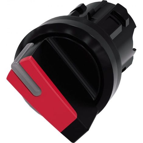 Interrupteur avec rétroéclairage, 22 mm, rond, en plastique, noir/rouge chromé, stylet, 2 positions o-i 3SU1002-2BF20-0AA0