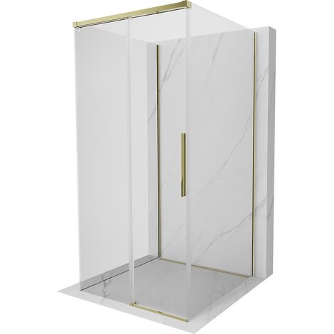 Mexen Rox-3S cabina doccia 3 lati scorrevole 110 x 110 cm, trasparente, oro - 8C2-110-110-50-00-3S (1/3)