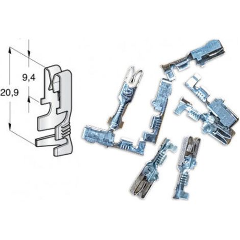 Terminales sin aislamiento para portafusibles – Paquete de 25 terminales – Para cables de 1,0 a 2,5 mm² – Conexión eléctrica fiable