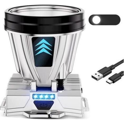 Wiederaufladbare LED-Stirnlampe, LED-Scheinwerfer, wasserdichte IXP5-Stirnlampe – weißes Licht (1/4)