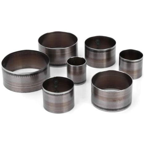 Round Punch Set for Leather Punching, Set of 7 Leather Cutting Tools, Round Hole Punch Made of Steel, 20 mm/25 mm/30 mm/35 mm/40 mm/45 mm/50 mm
