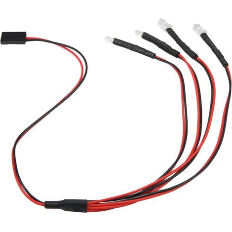 4 LED pour Éclairage RC, Kit d'Éclairage LED pour Voiture Télécommandée 1/24, Pièces pour Axial SCX24 (1/5)