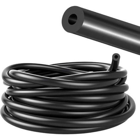 3M Tuyau Essence en Silicone Haute Température,Tuyau Silicone 3mm de Diamètre Intérieur 8mm de Diamètre Extérieur,Tube Sous Vide Haute Température Convient à la plupart des véhicules (3mm ID-8mm OD) (1/5)