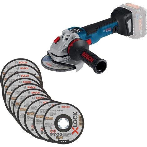 Bosch GWS V-10 115mm Brushless Cordless 18v Angle Grinder + X10 Cutting Discs (1/5)