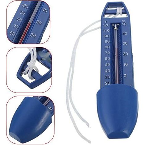 Thermomètre flottant pour piscine avec cordon, résistant aux chocs, pour mesurer la température de l'eau dans les piscines, les spas, les jacuzzis et les aquariums.-AquaForge (1/5)