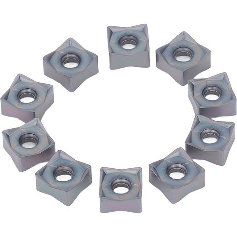 Set mit 10 Hartmetall-Dreheinsätzen, DIY-CNC-Messer, Metallfräsen und Holzschneiden, Präzisionswerkzeuge. (1/5)