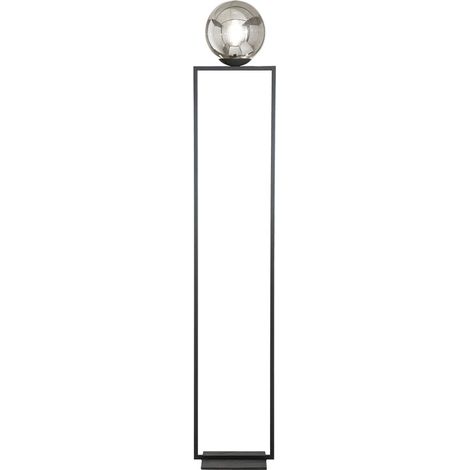 Lampe sur pied design moderne en métal et verre Shirley - Noir (1/2)