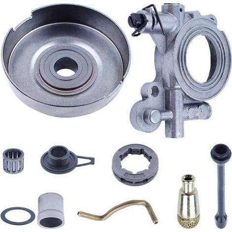 Embrayage pour tronçonneuse - Husqvarna 365 362 372 371 - 3/8" - 7T - Pompe à huile (1/4)